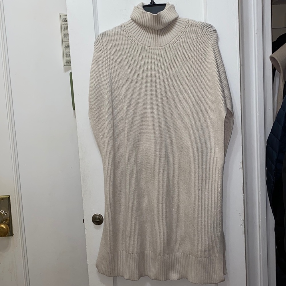 Beige sweater dress